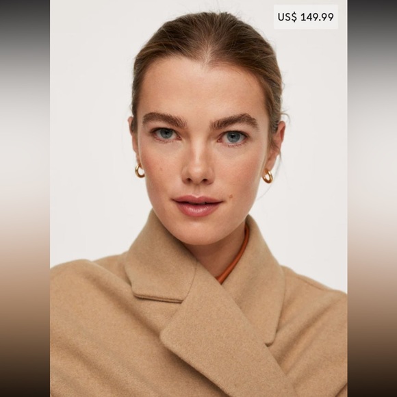 NWOT MANGO Tan Coat - Picture 4 of 12